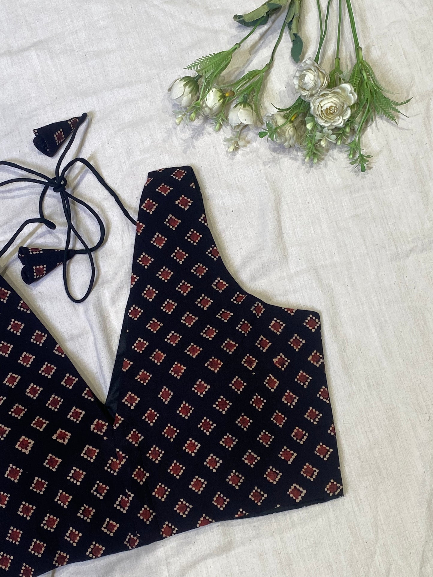 Rudra Square Ajrakh Blouse