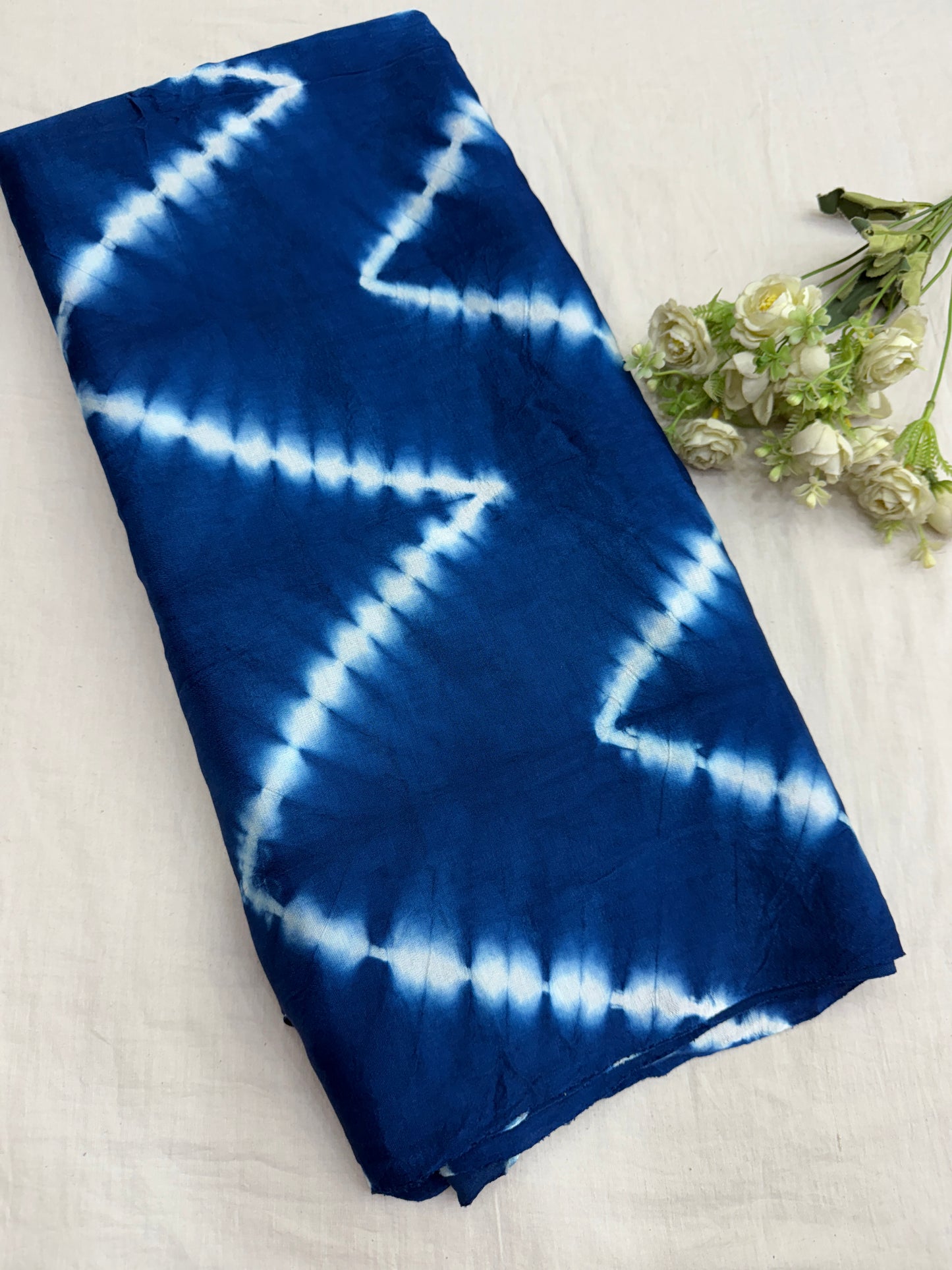 Blue Lehriya Modal Silk Saree