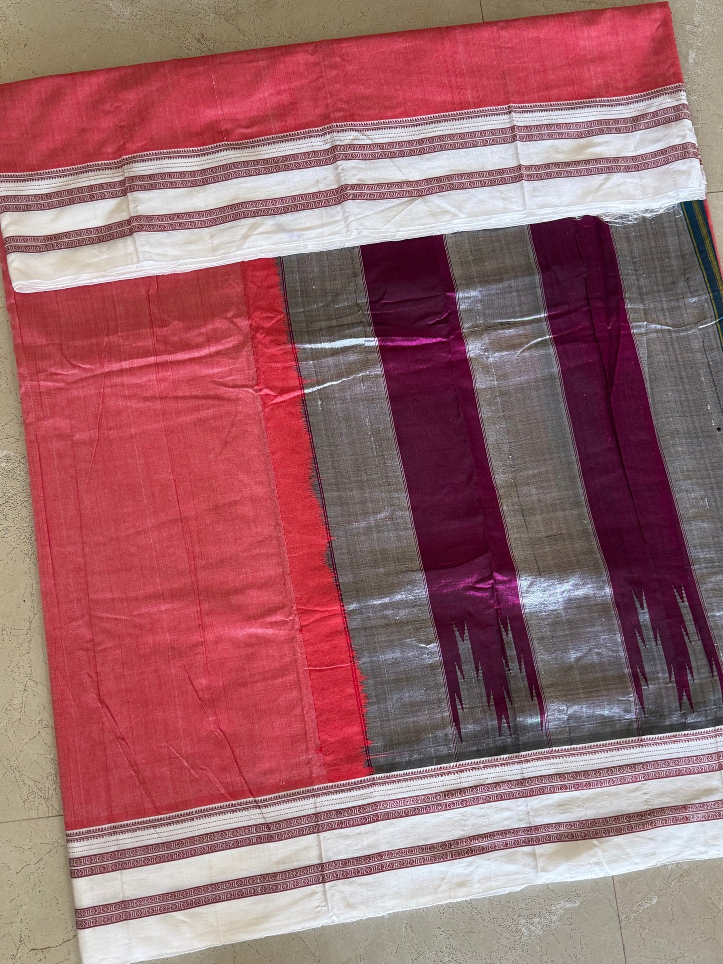Handloom Gayatri Border ilkal Saree 07