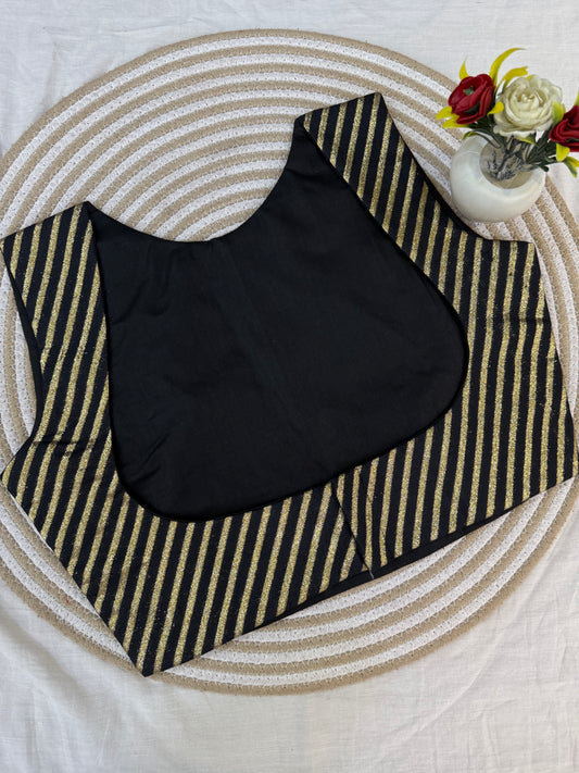 Black Banarasi Stripe Koti (Dispatch Start 13th October)