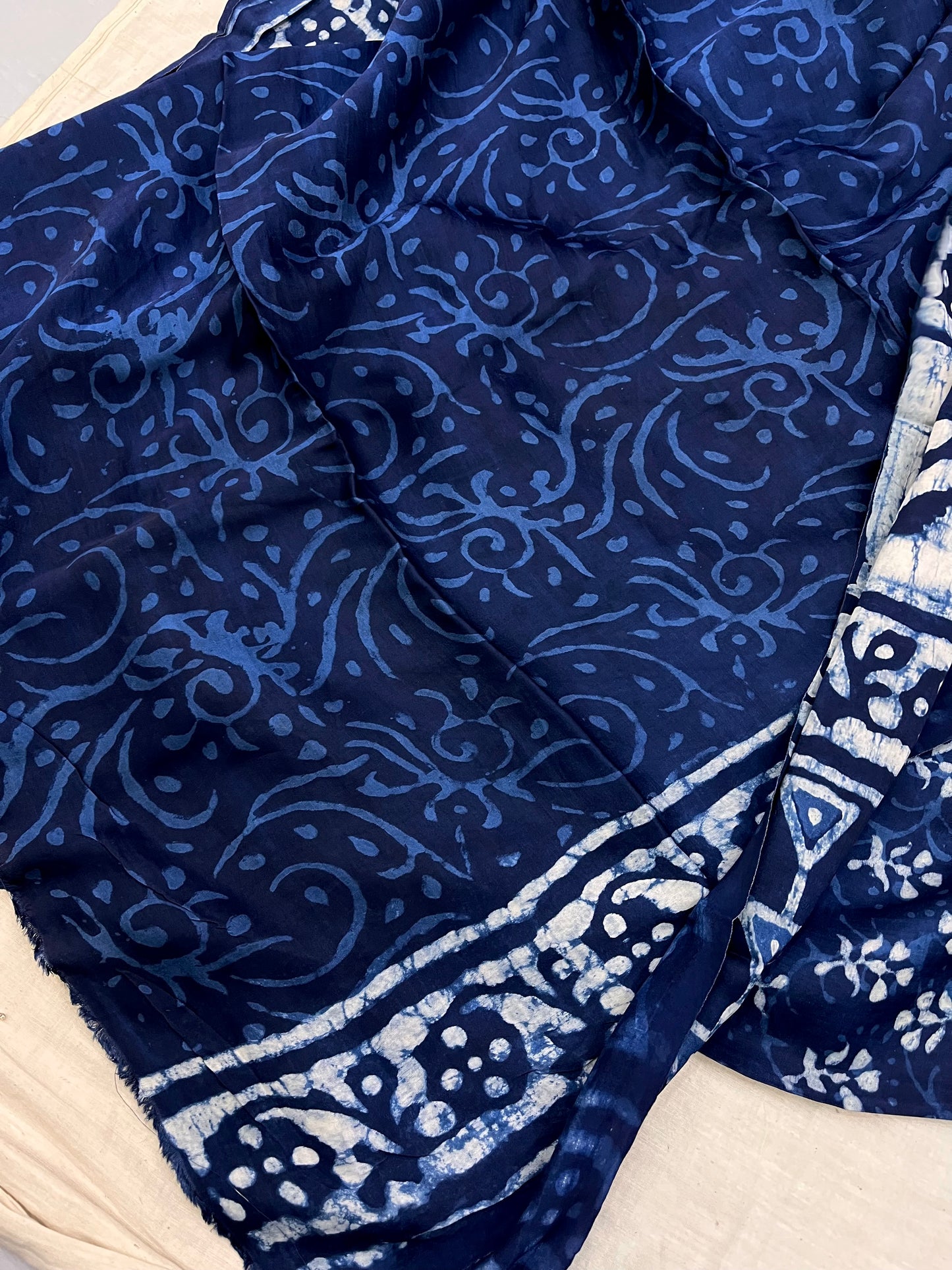 Indigo Modal Silk Saree 9