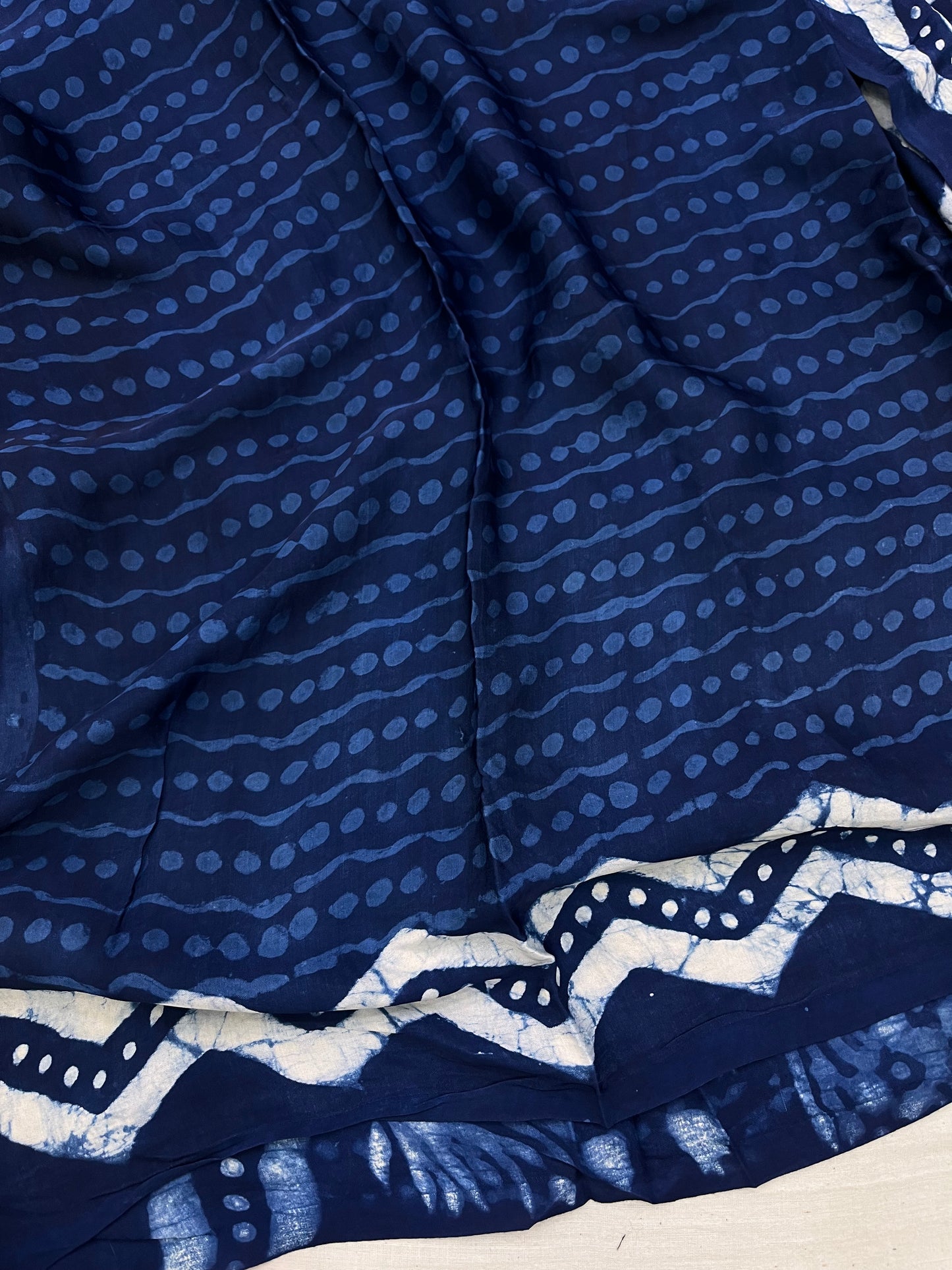 Indigo Modal Silk Saree 2 – The Loom Store