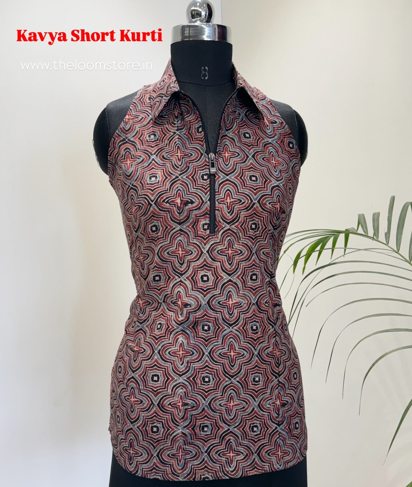Kavya Short Ajrakh Kurti