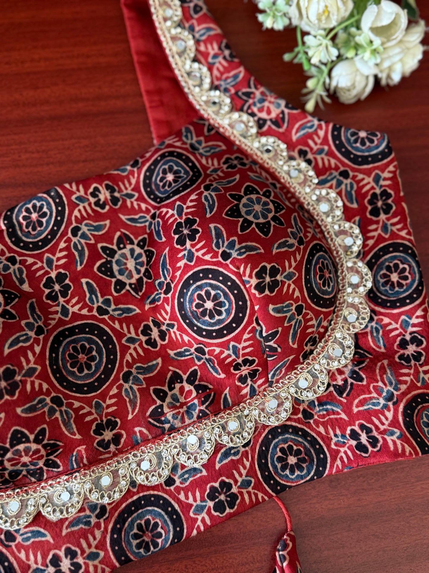 Madder Zankar Ajrakh Blouse