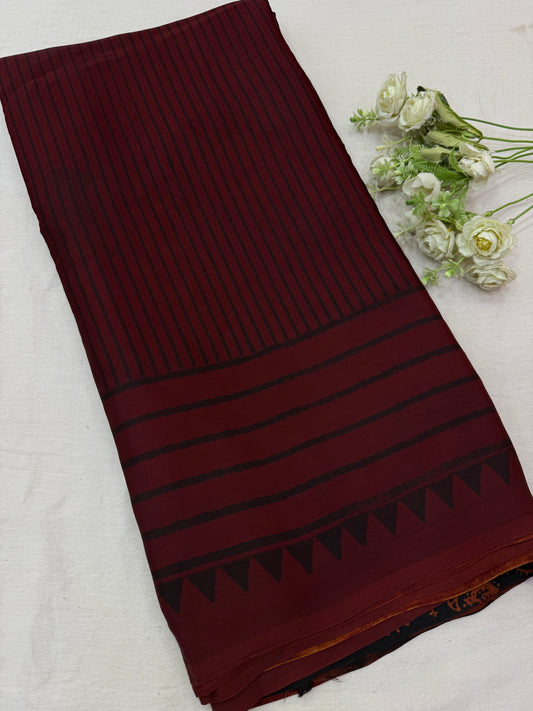 Ajrakh Lagdi Zari Pallu Saree 05