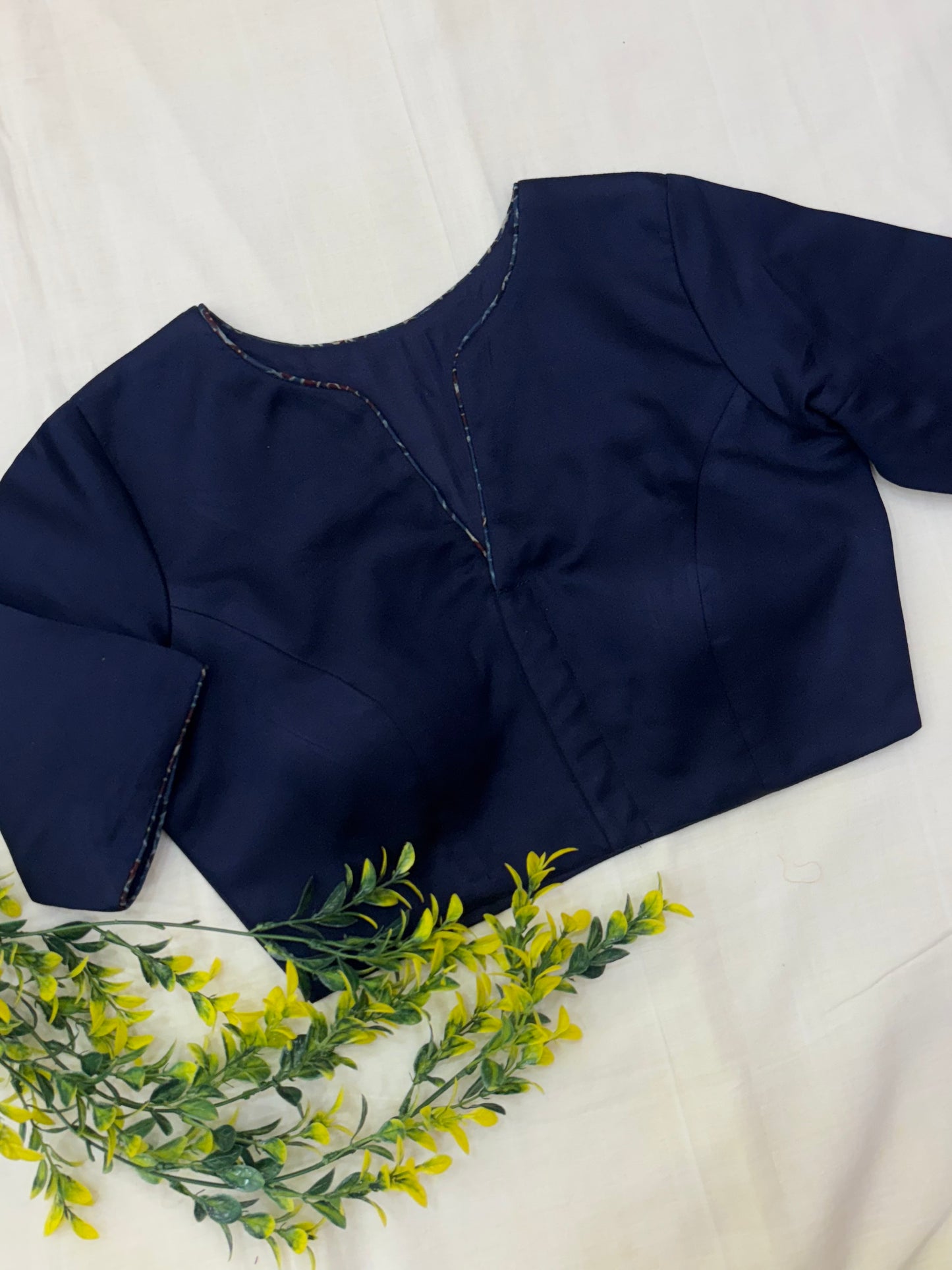 Blue Formal Sleeves Blouse