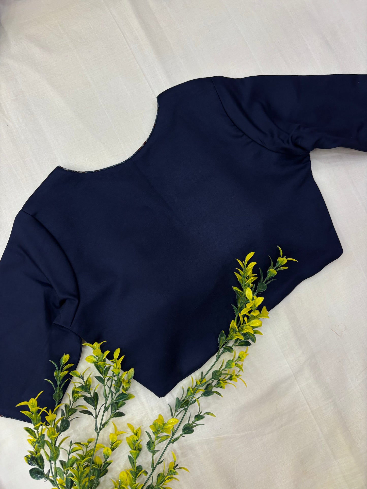 Blue Formal Sleeves Blouse