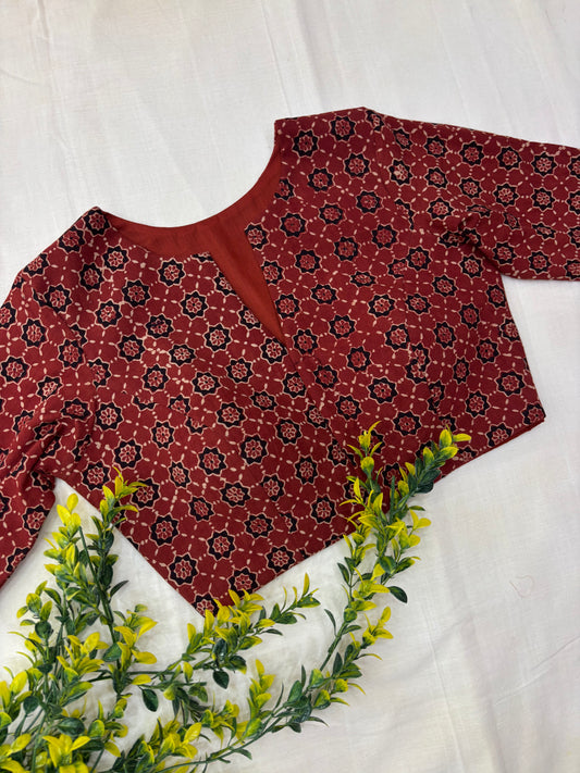 Kuyaru Rust Formal Sleeves Blouse