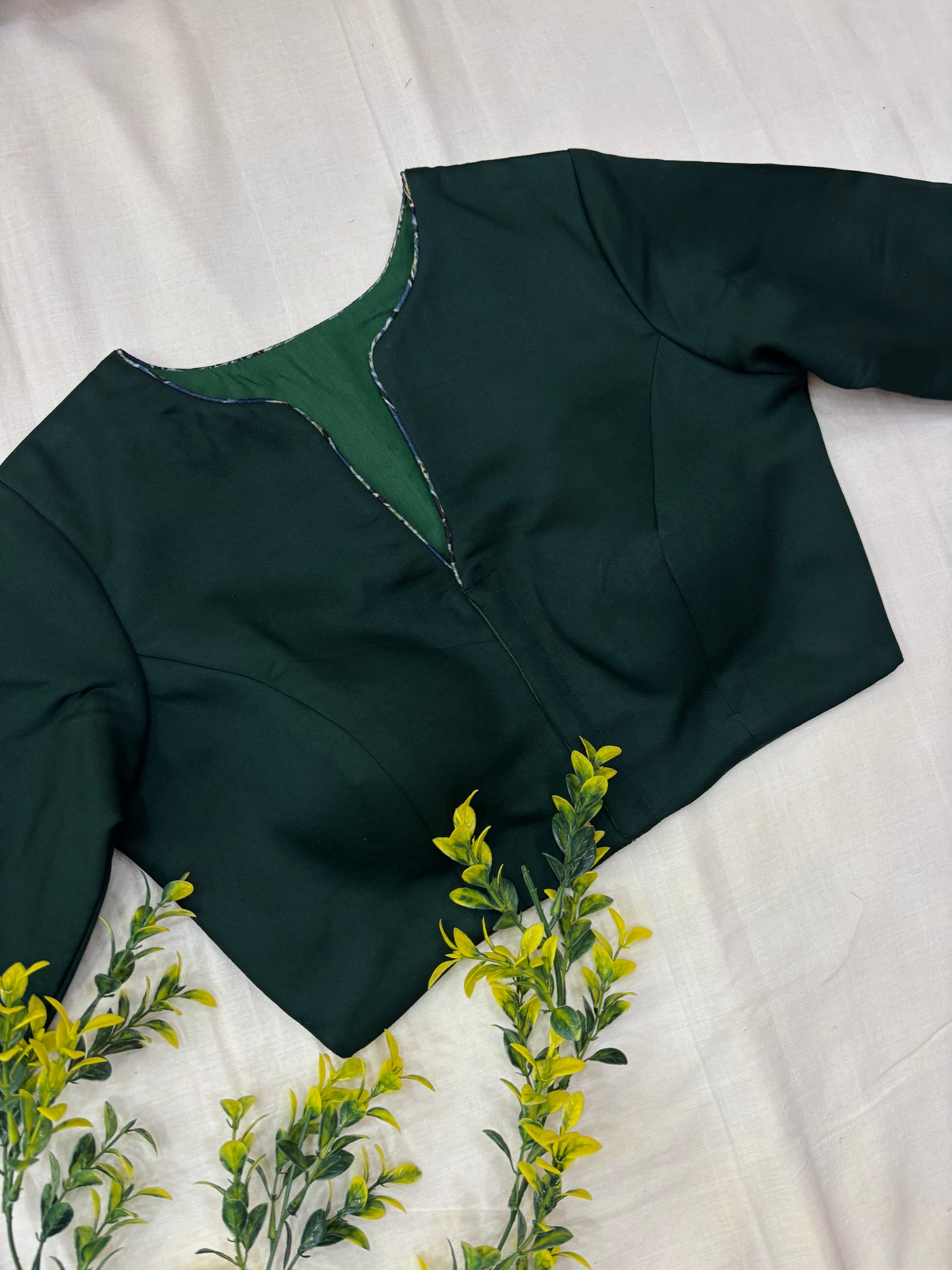 Green Formal Sleeves Blouse