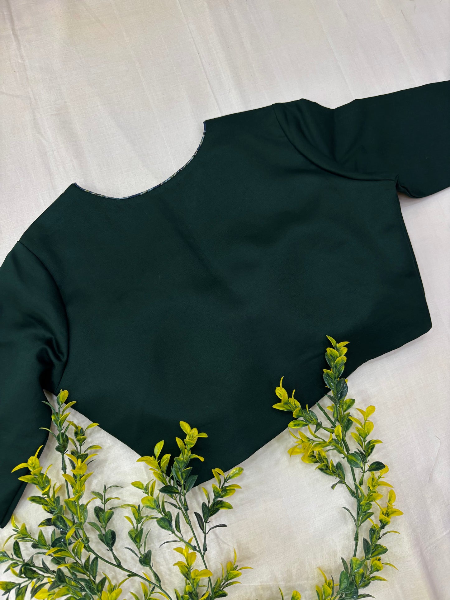 Green Formal Sleeves Blouse