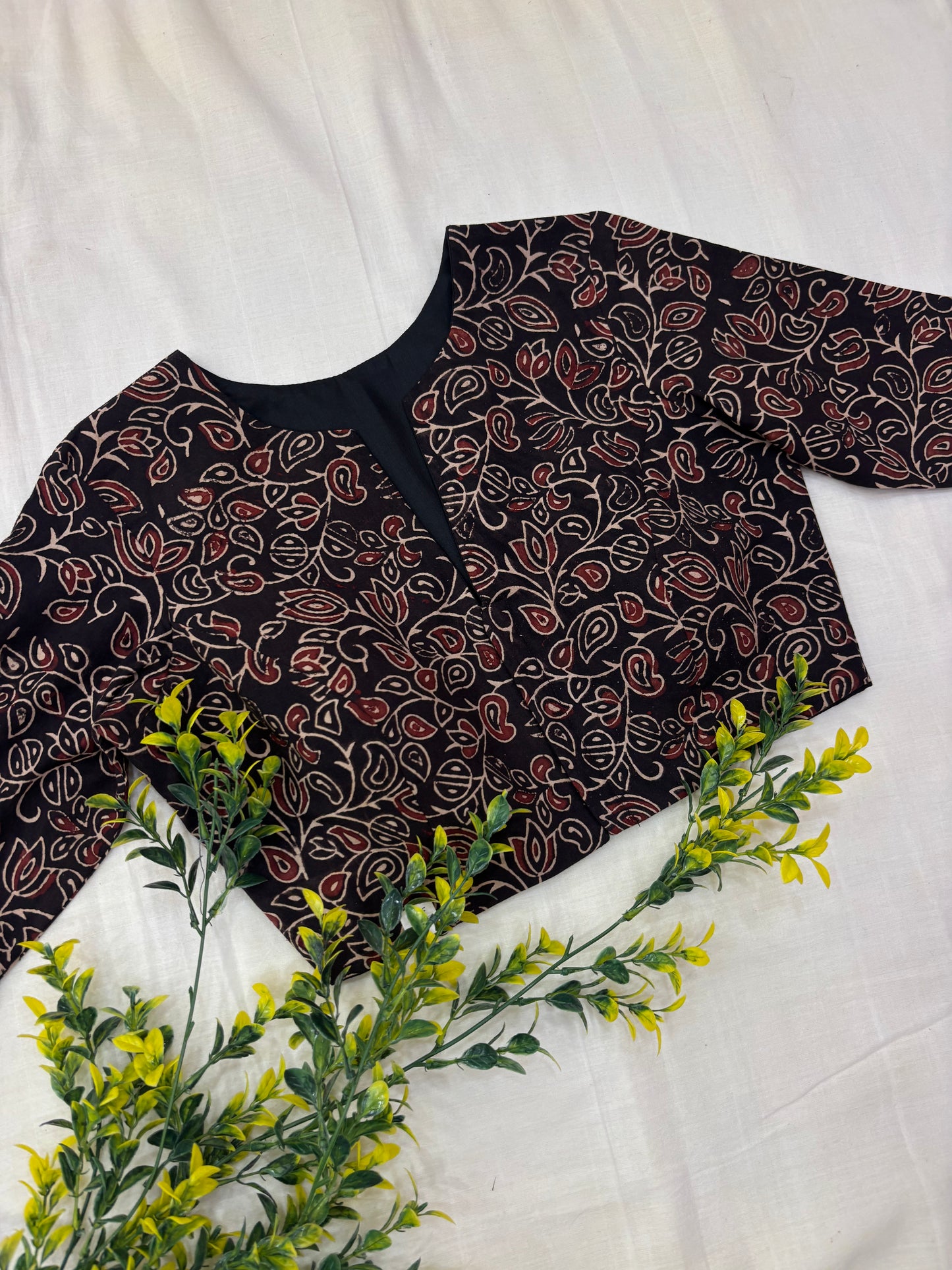 Phoolera Ajrakh Formal Sleeves Blouse