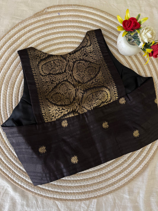Avantika Mid Black Racer Back Blouse (Dispatch Starts 5th Nov 2026)