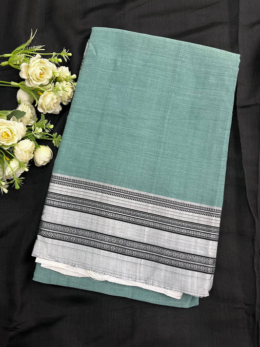 Grey Green Ilkal Saree