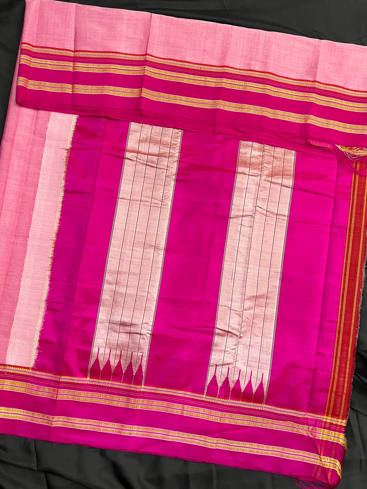 Onion Pink Viscose Ilkal Saree