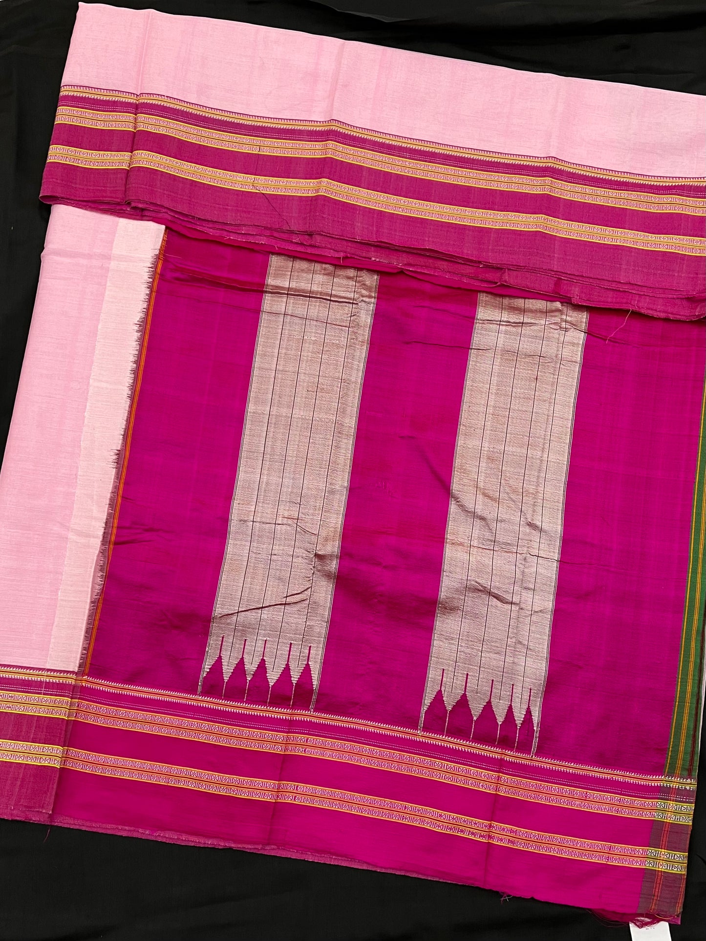 Baby Hot Pink Viscose Ilkal Saree