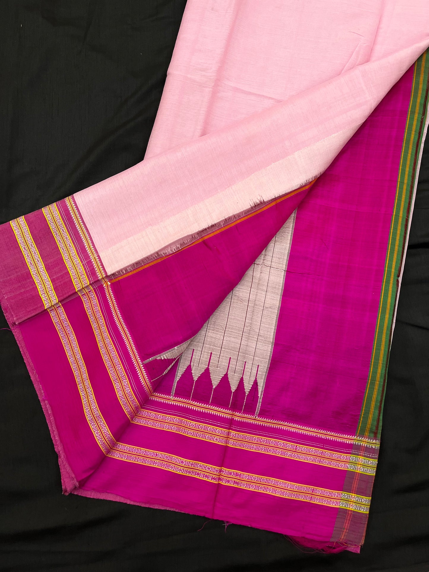 Baby Hot Pink Viscose Ilkal Saree