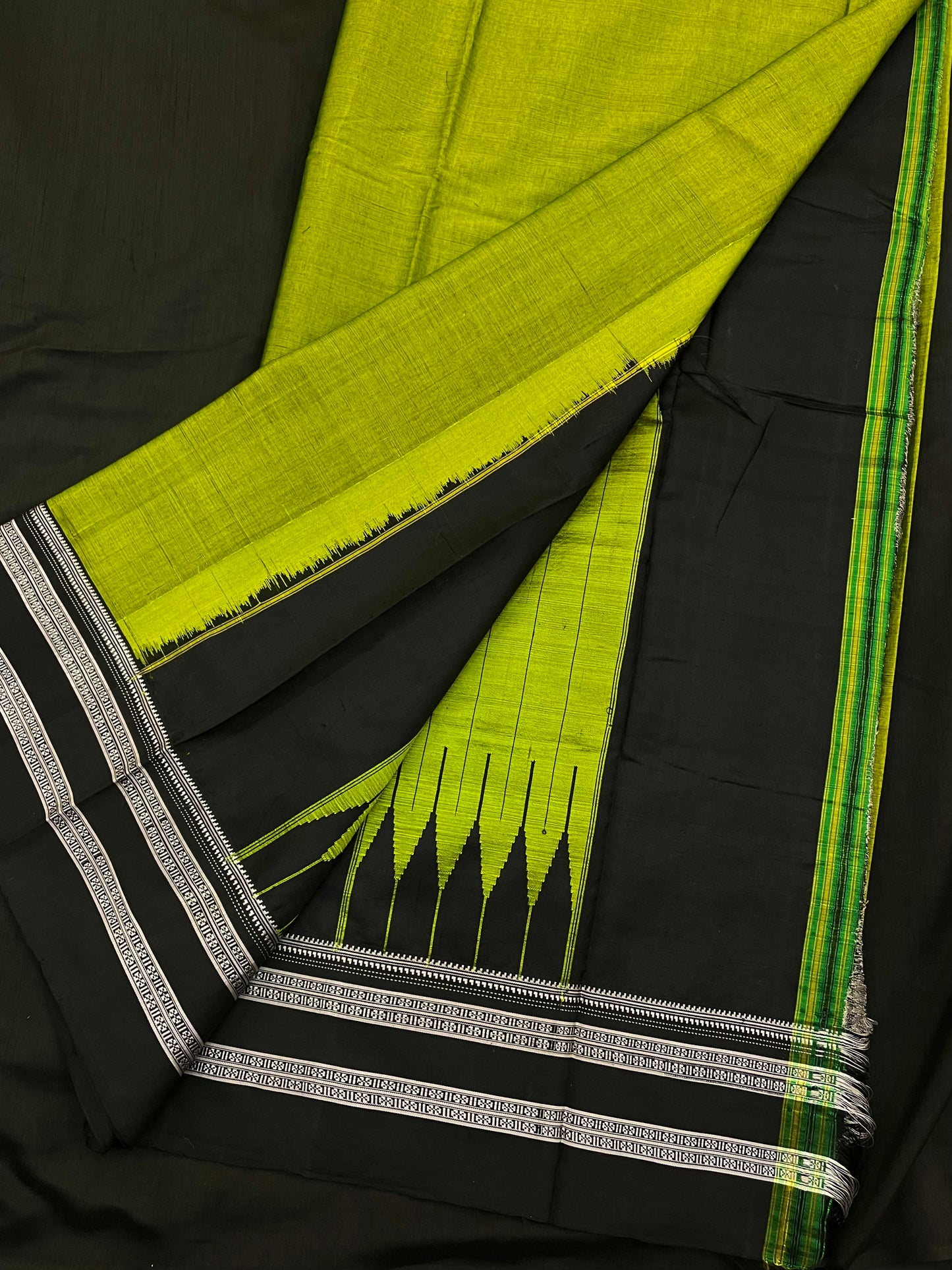 Sneha Green Black Viscose Ilkal Saree