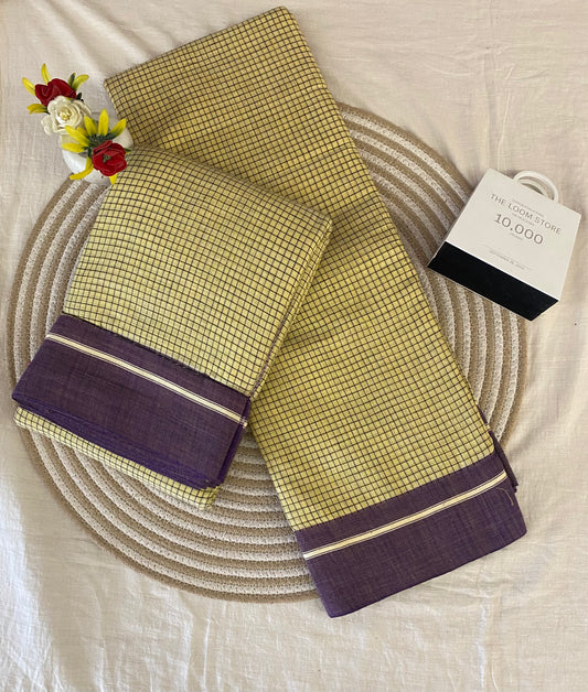 Butter Voilet Patteda Anchu Saree