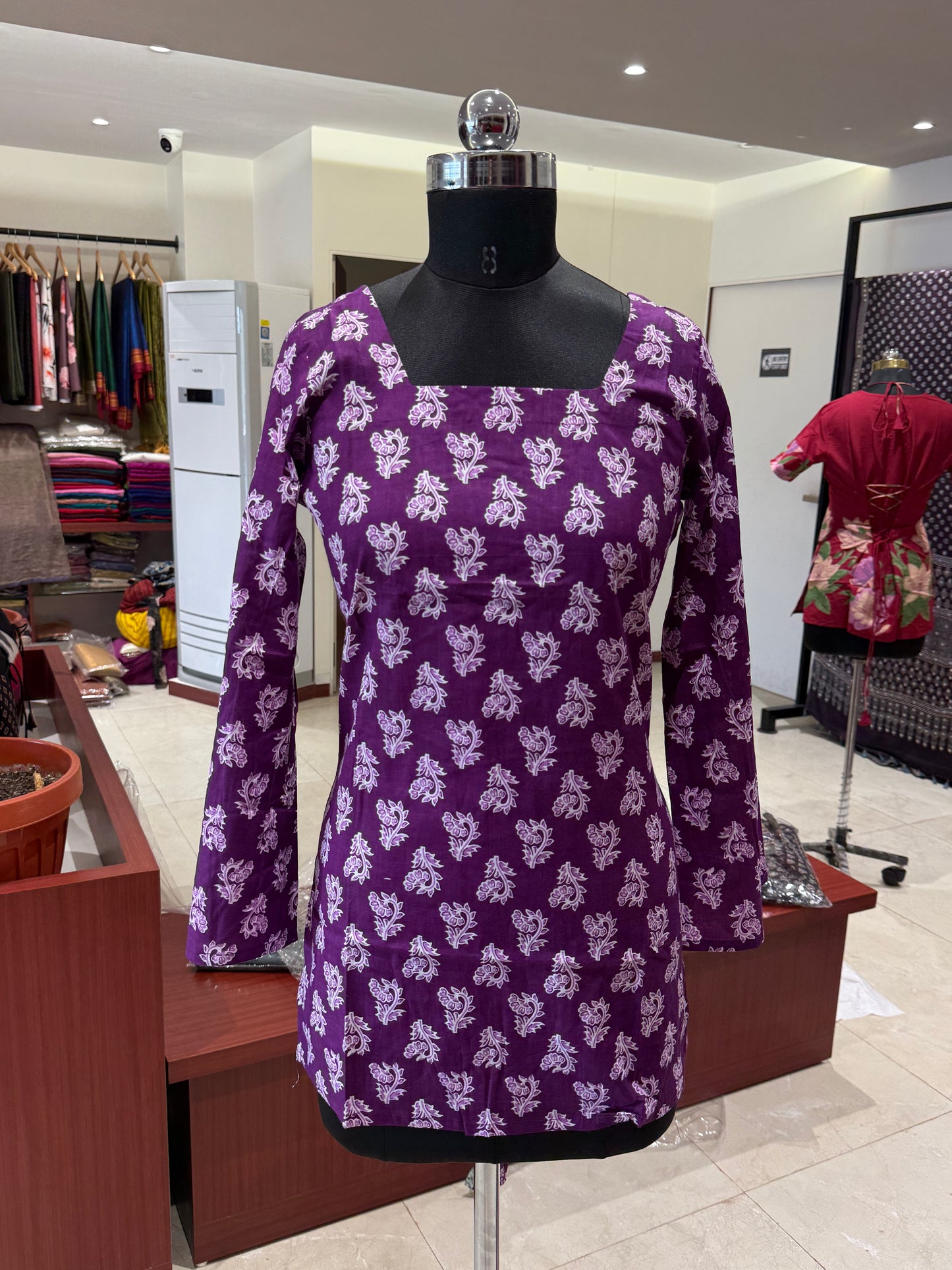 Sarita Purple Short Kurti