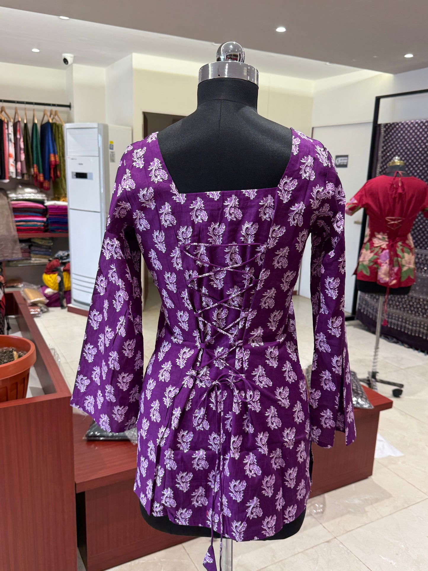 Sarita Purple Short Kurti