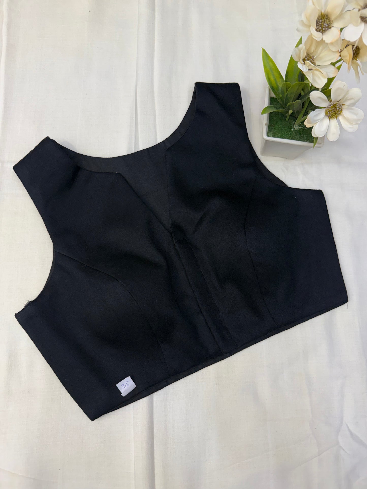 Black Formal Sleeveless Blouse