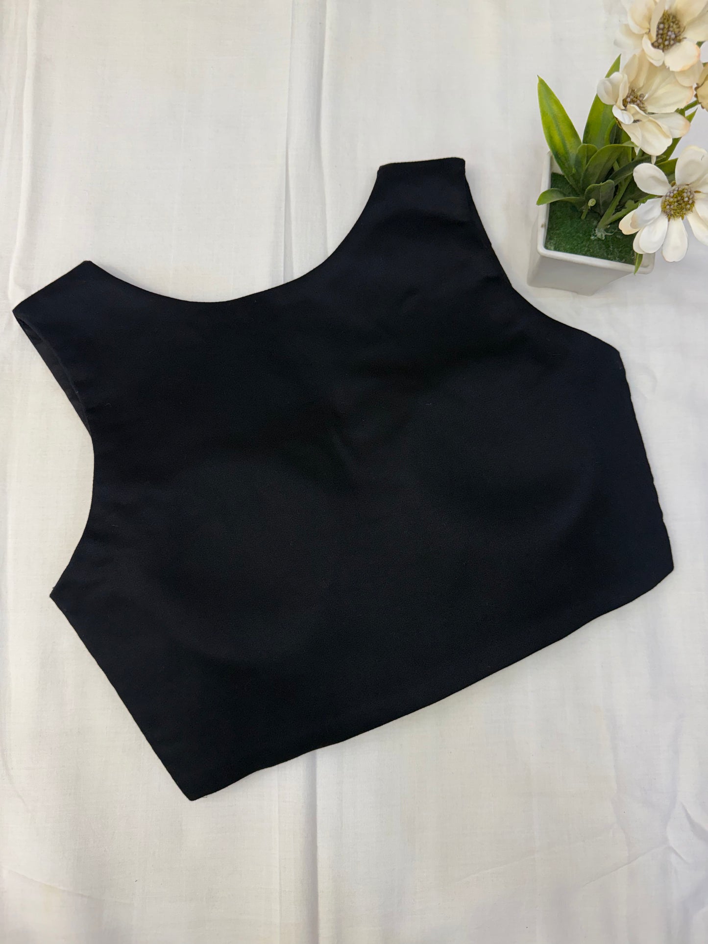 Black Formal Sleeveless Blouse