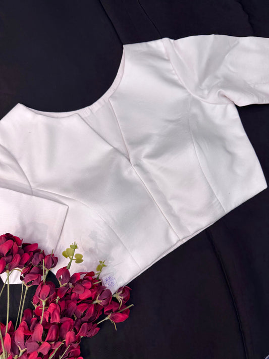 White Formal Sleeves Blouse