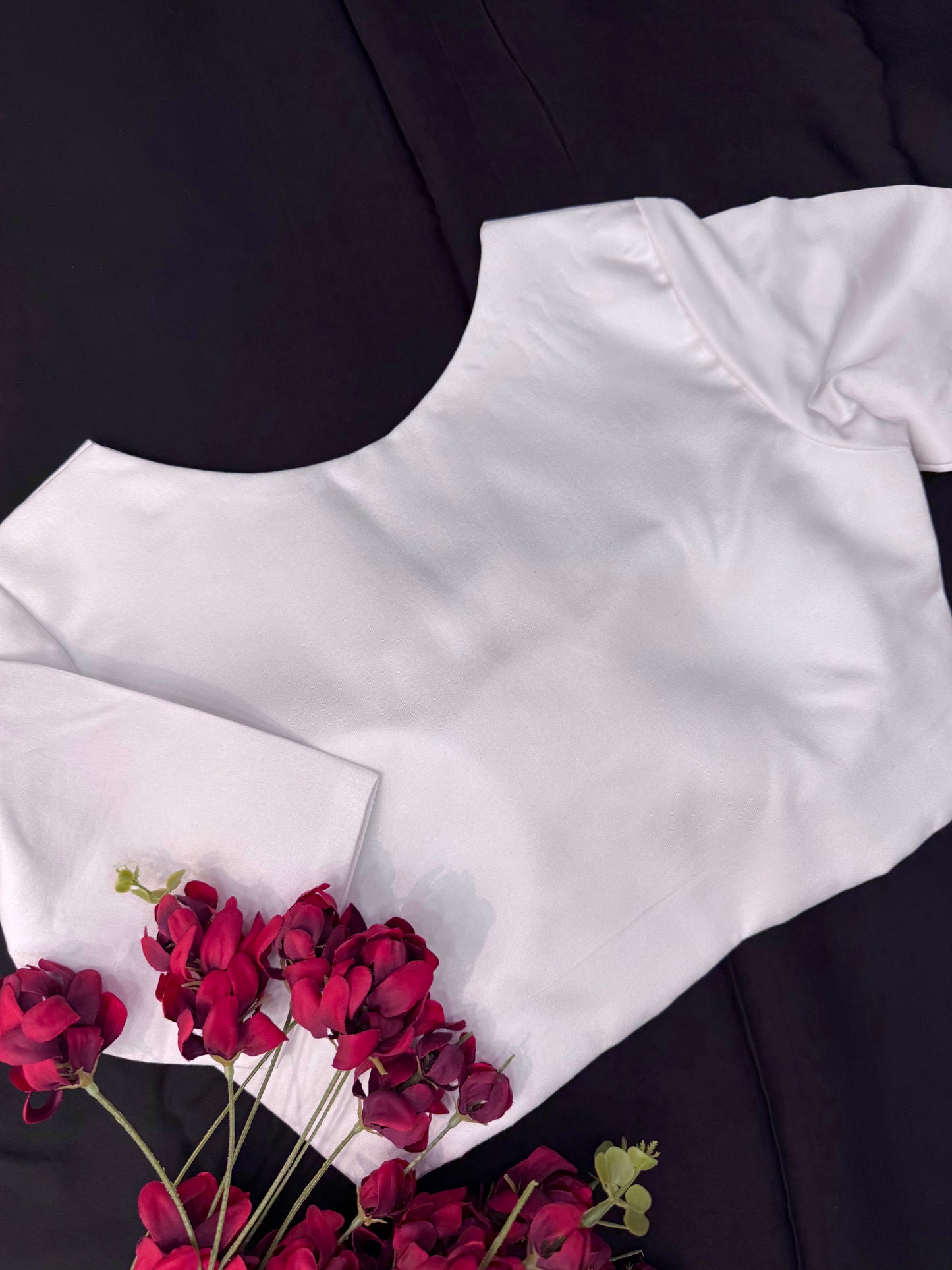White Formal Sleeves Blouse