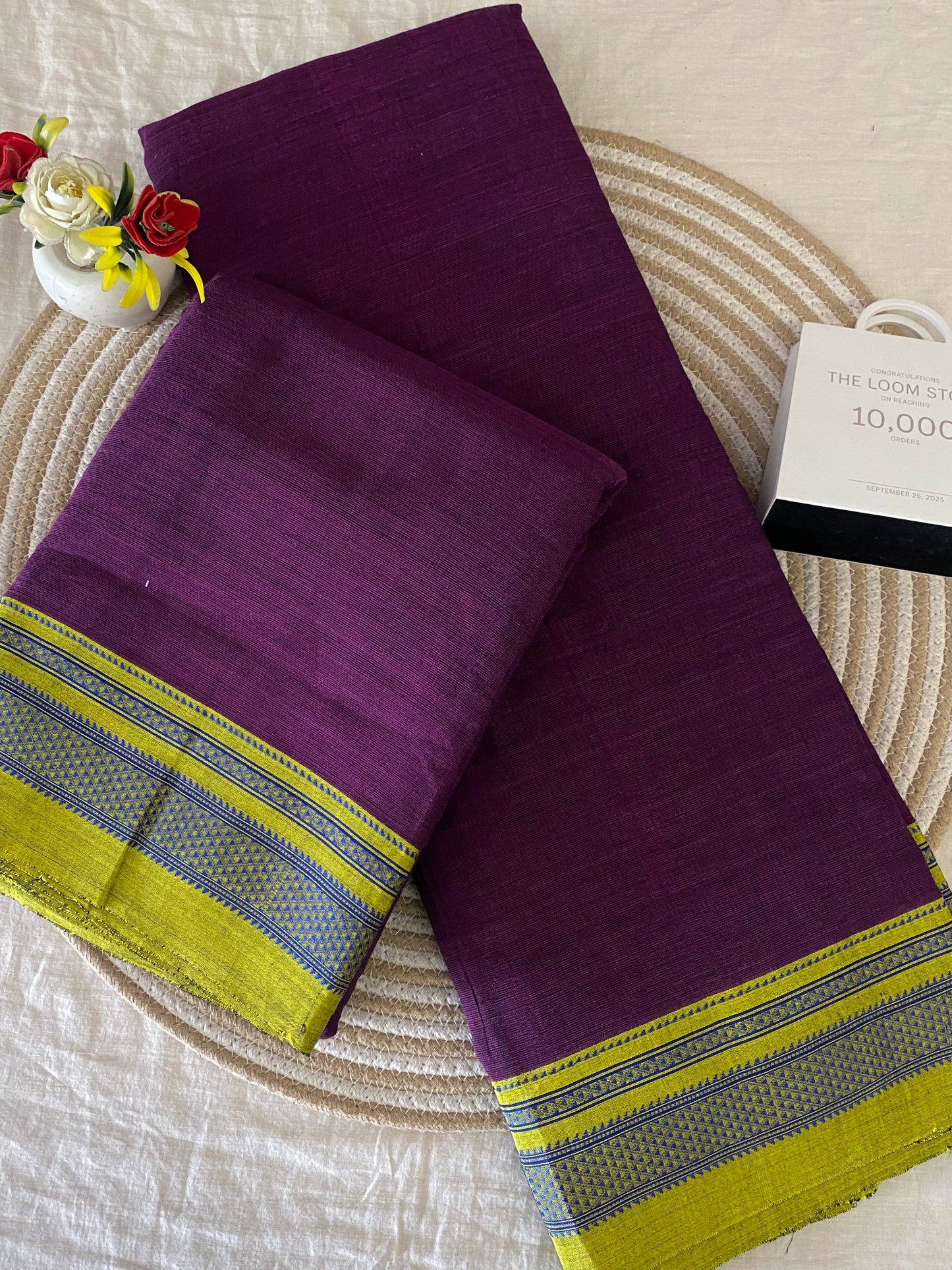 Jamun Handloom Ikkal Cotton Saree