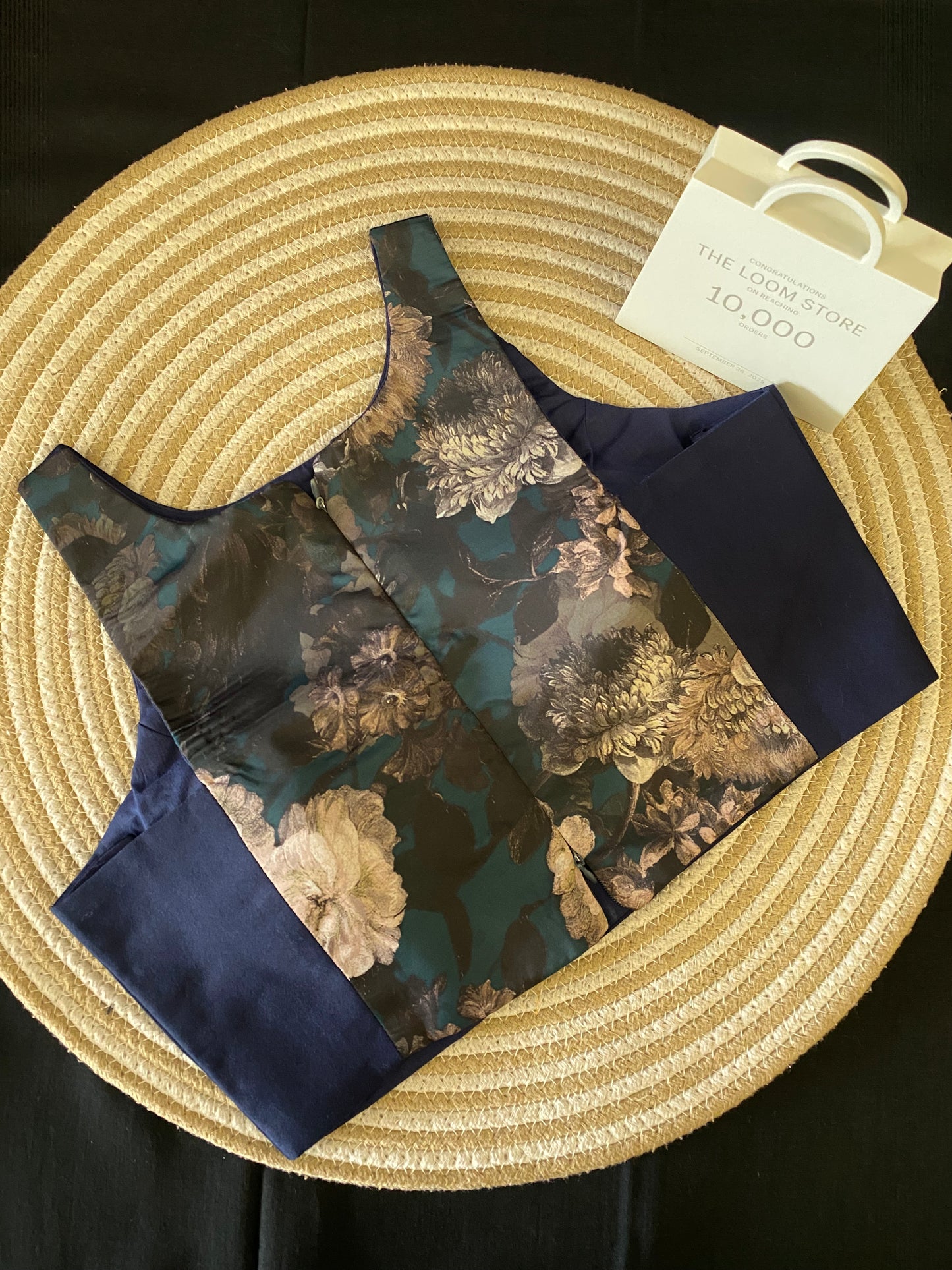 Navy Blue Back Dual Zip SL Blouse (Dispatch time 3 days)