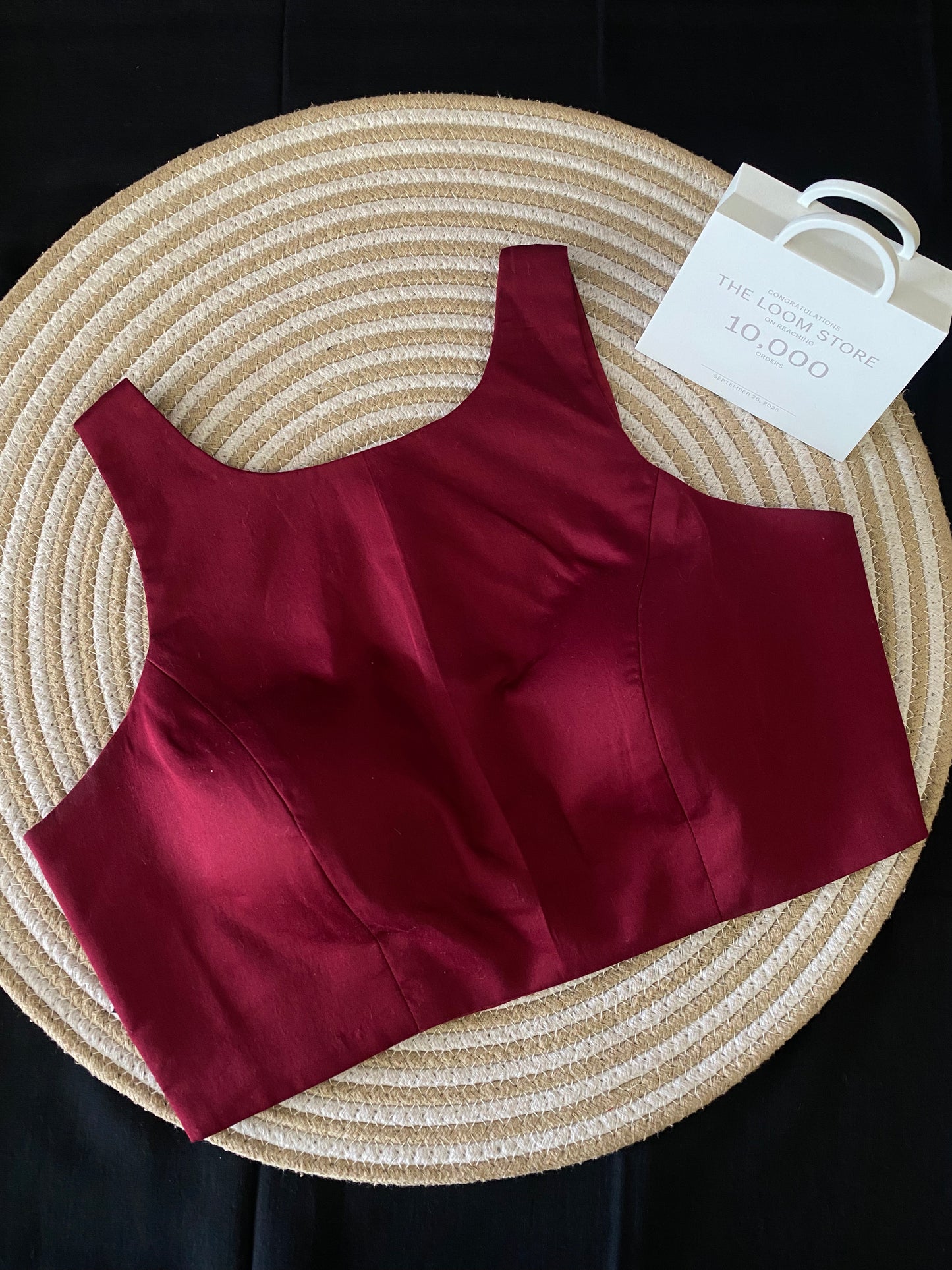 Maroon Back Dual Zip SL Blouse (Dispatch time 3 days)