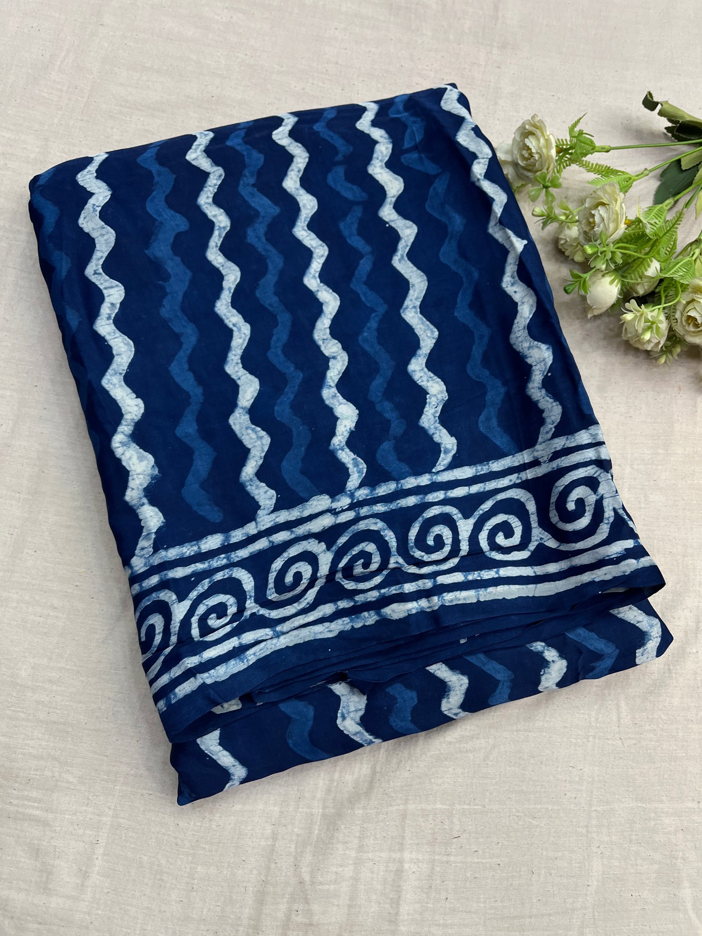 Indigo Modal Silk Saree 2