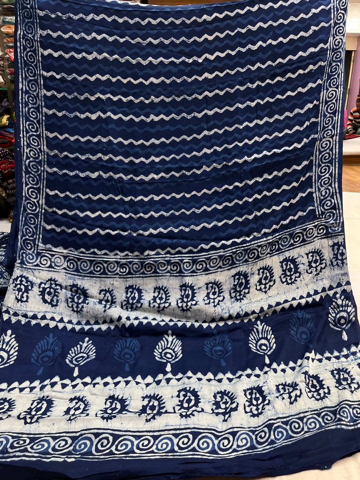 Indigo Modal Silk Saree 2