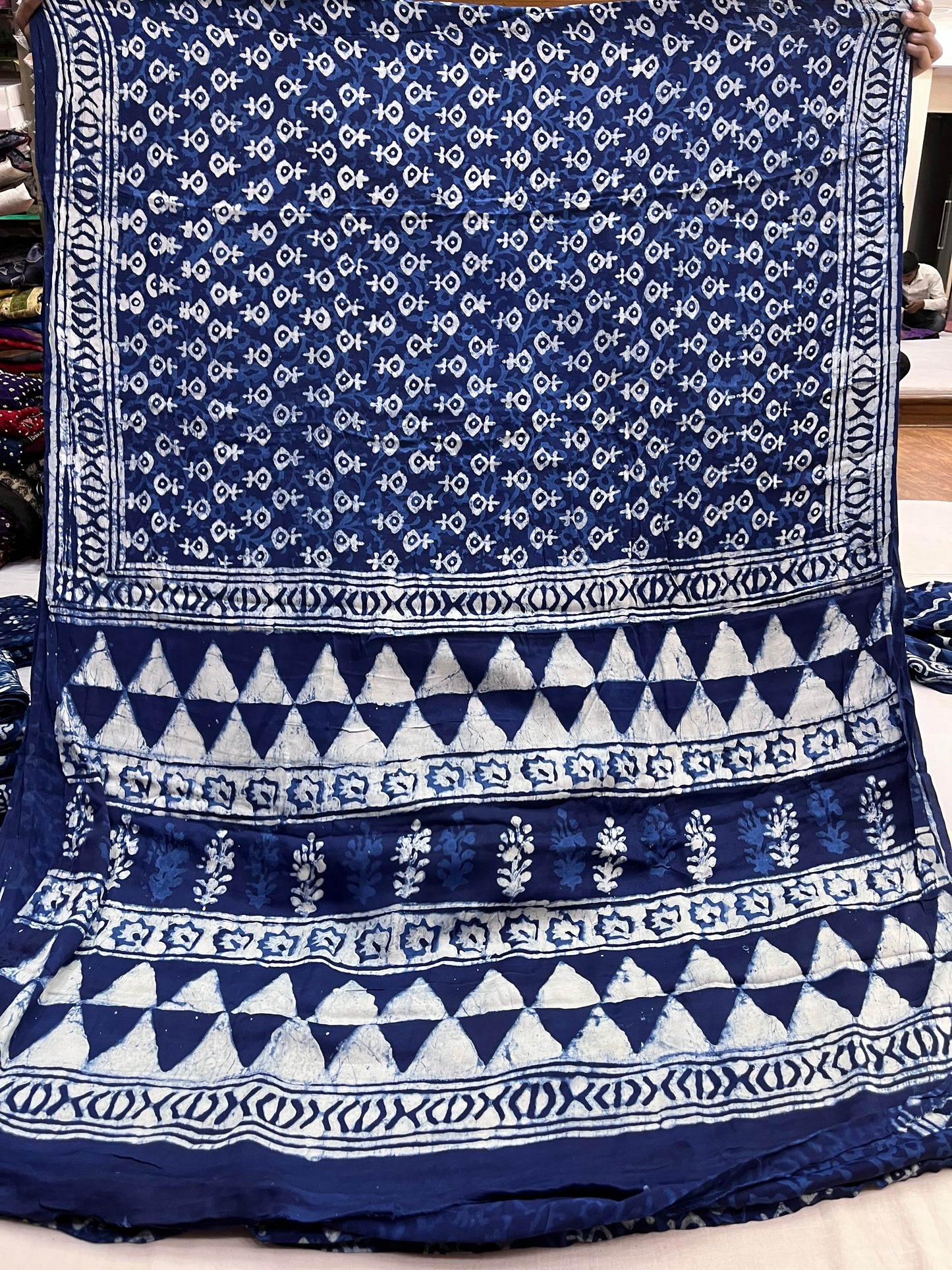 Indigo Modal Silk Saree 16