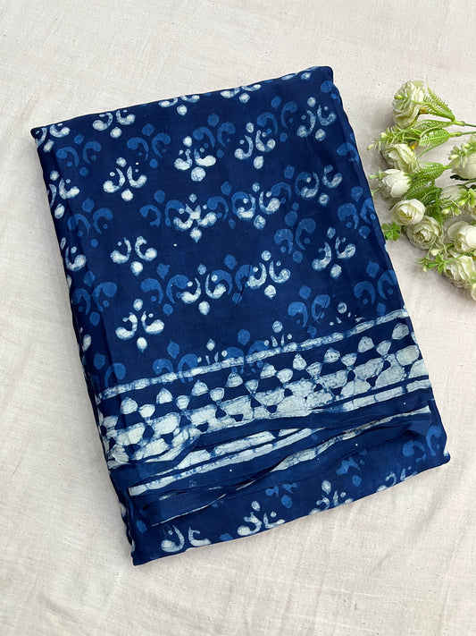 Indigo Modal Silk Saree 10