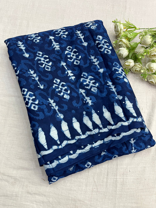 Indigo Modal Silk Saree 7