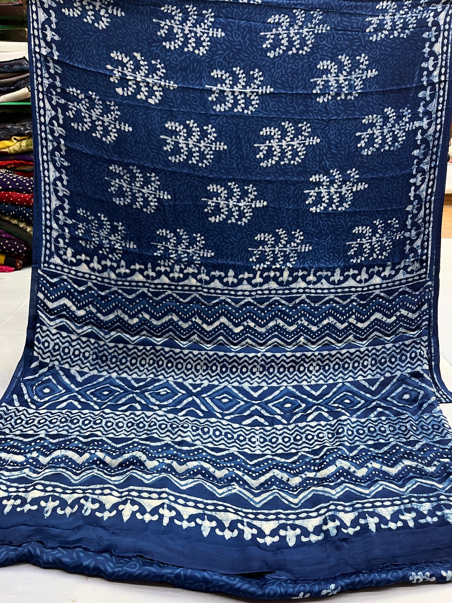 Indigo Modal Silk Saree 1