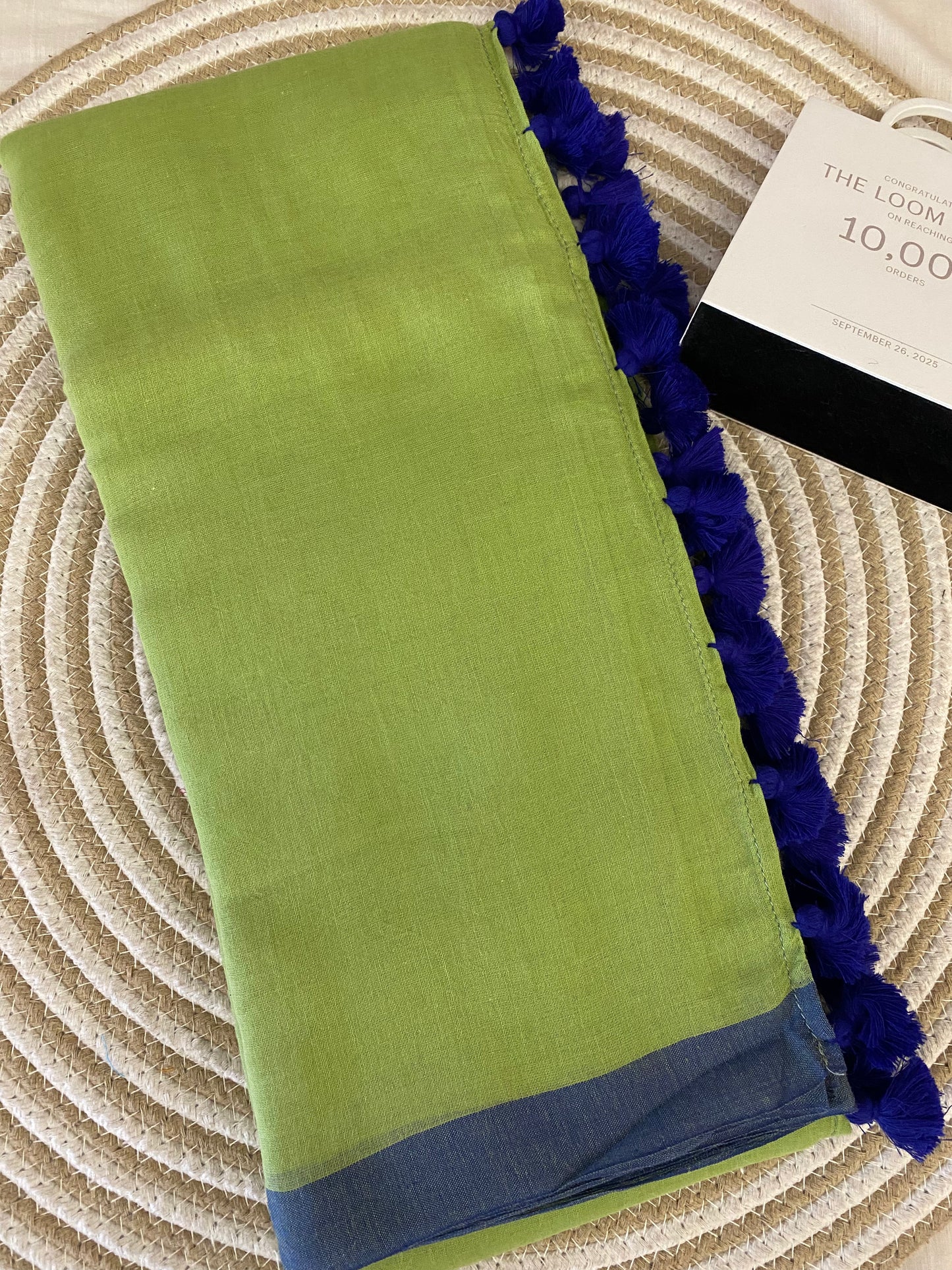 Light Green Mulmul Saree
