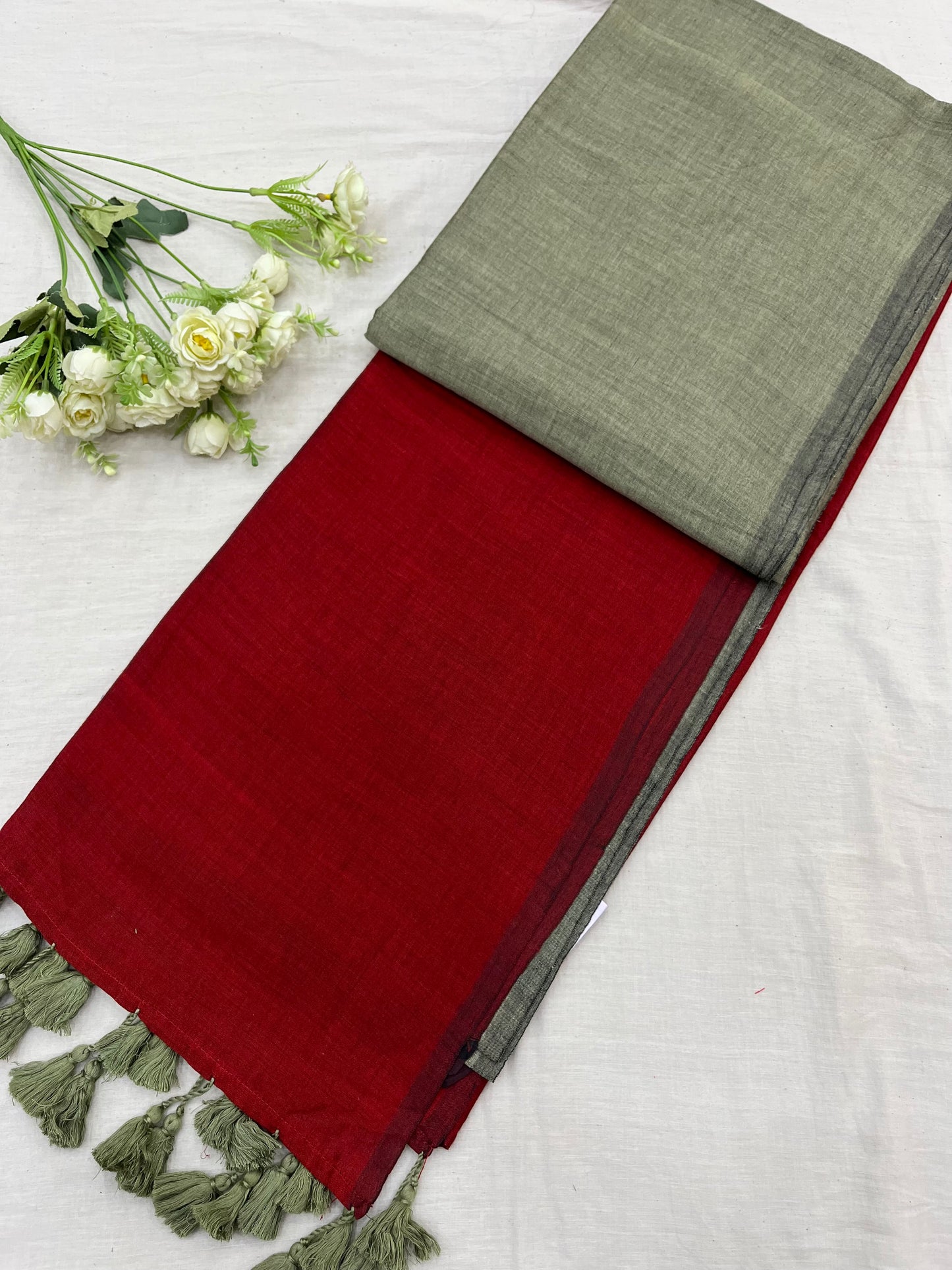 Rustic Mouse Acrylic Cotton Saree