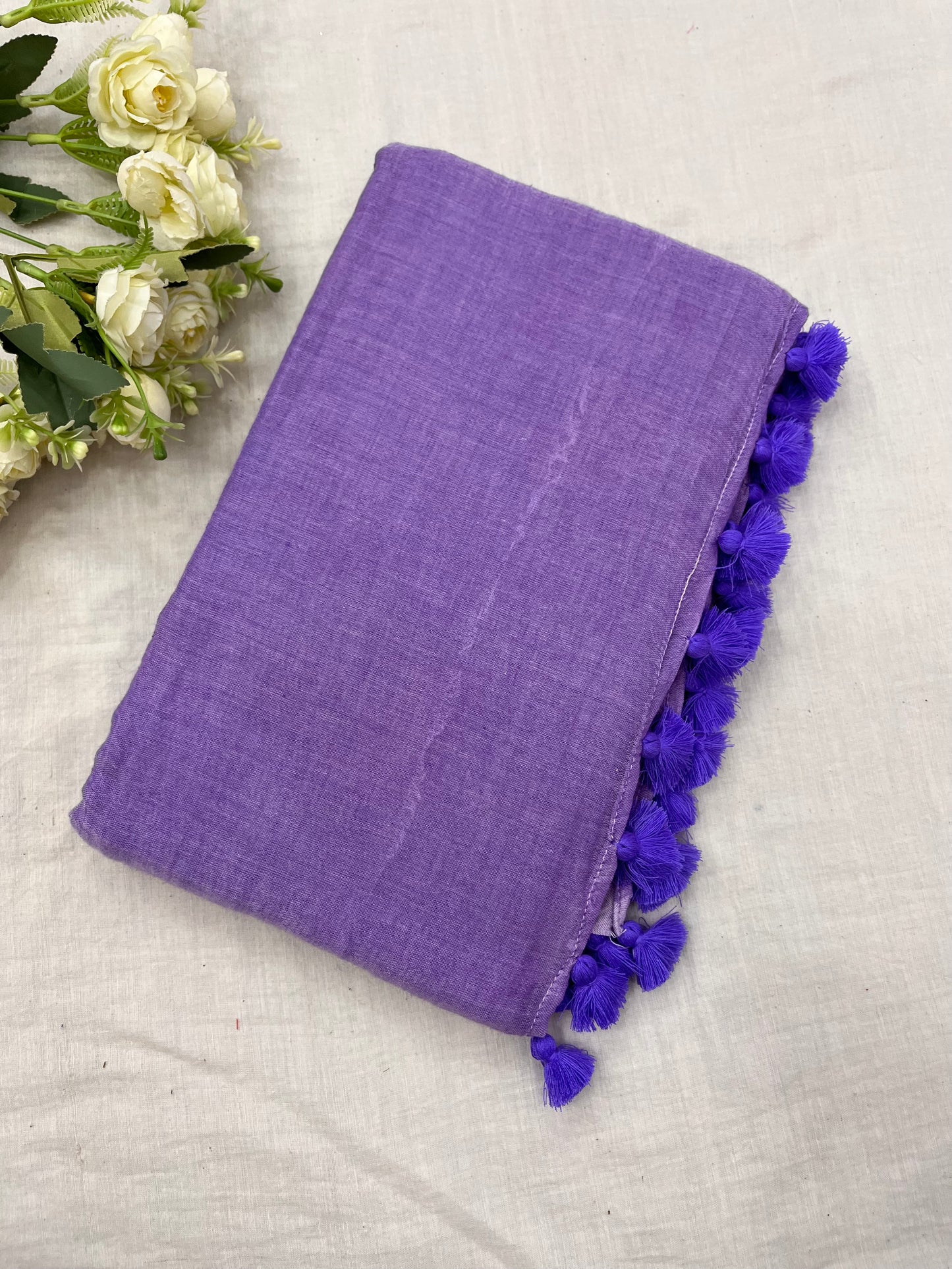 Lavender Dream Mulmul Saree