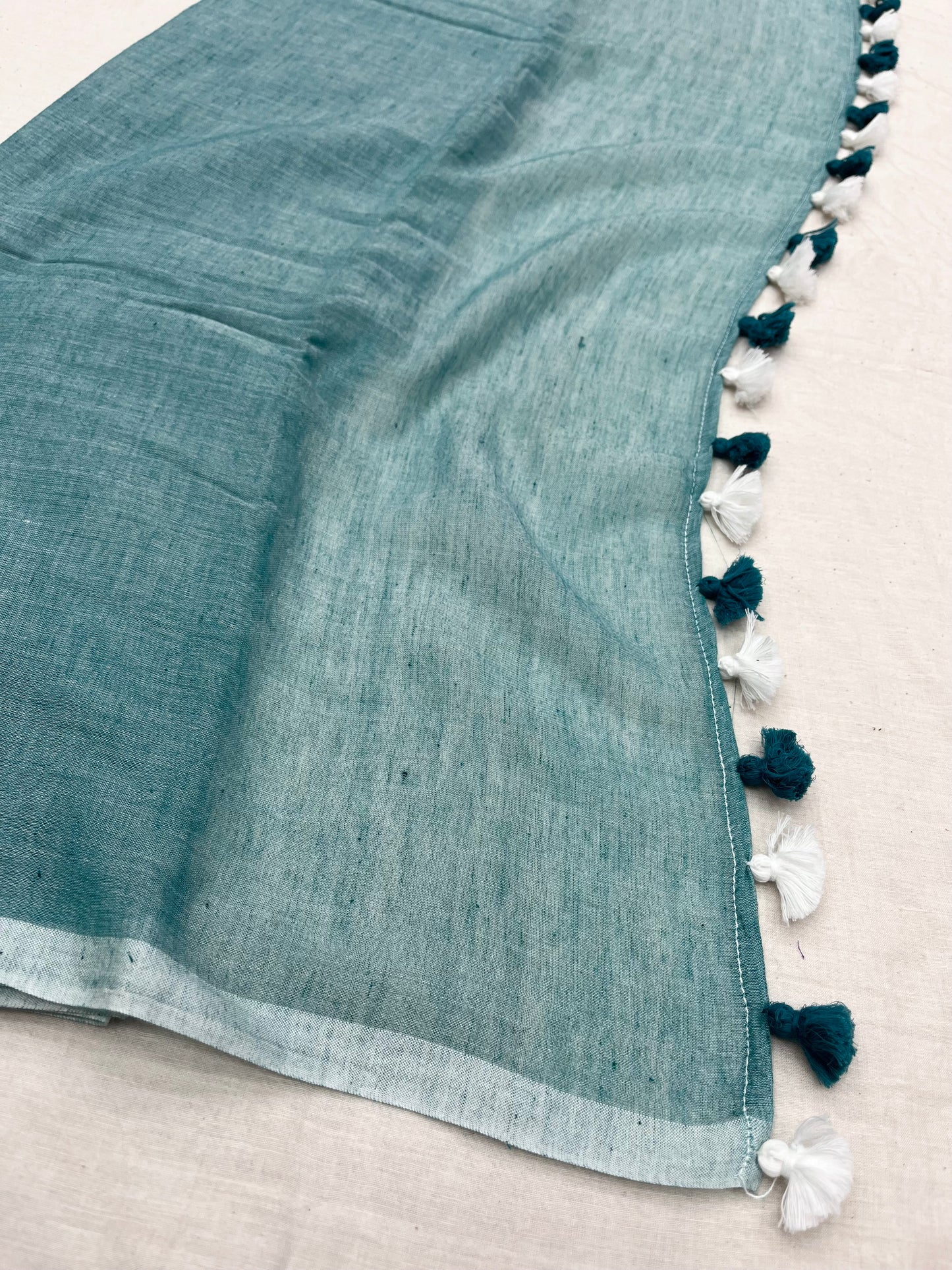 Sea Green Mulmul Saree