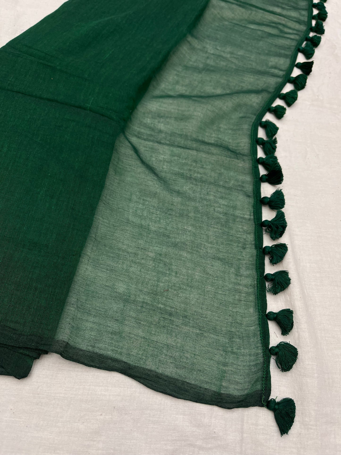 Green Mulmul Saree