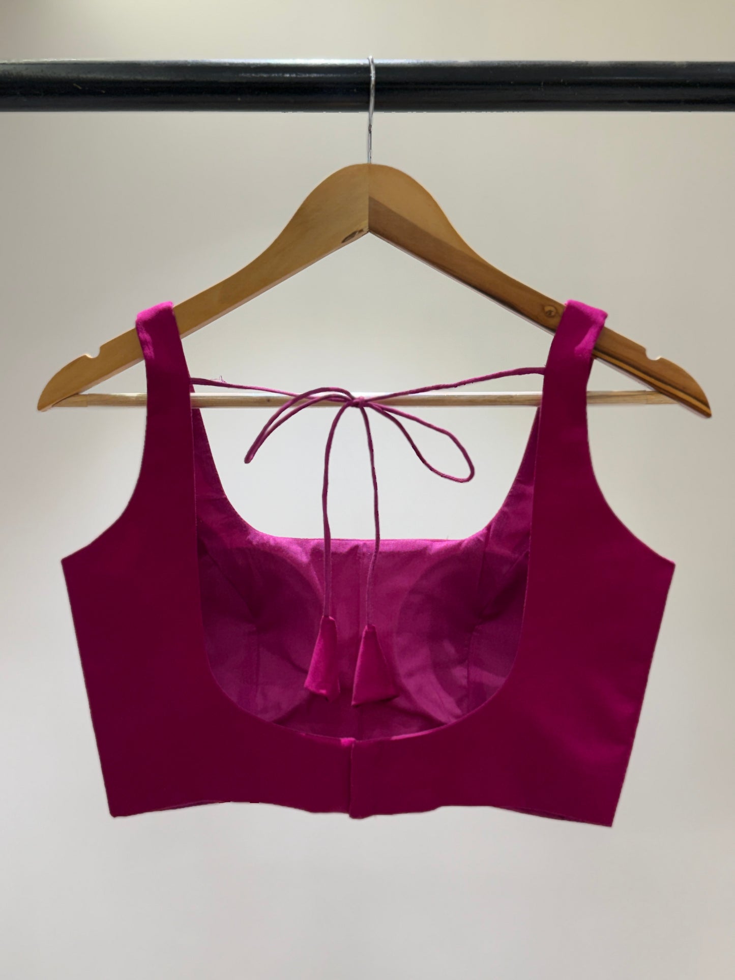 Pink Backless Strap Sleeveless Blouse