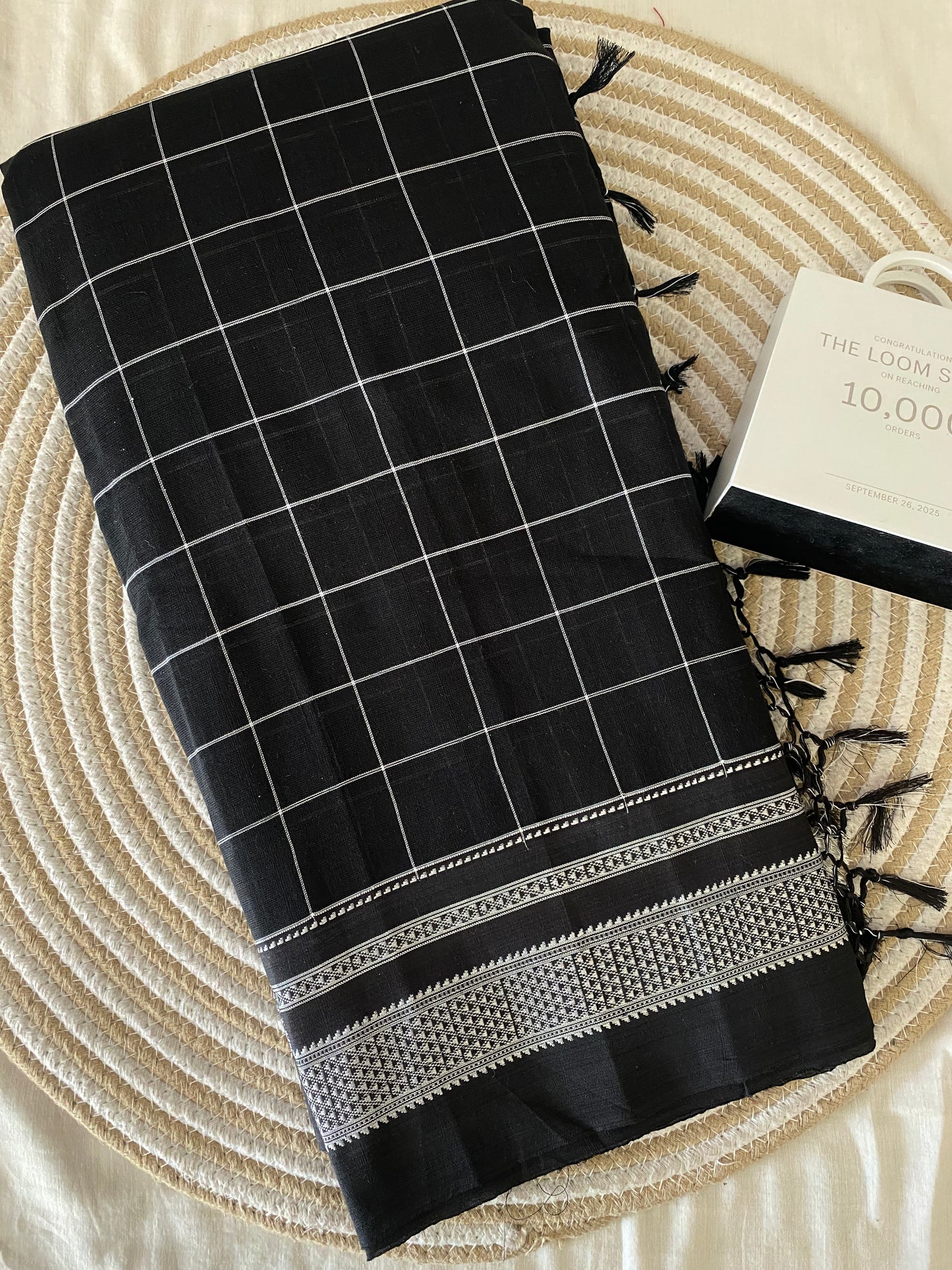 Black Checks H/L ilkal Cotton Saree
