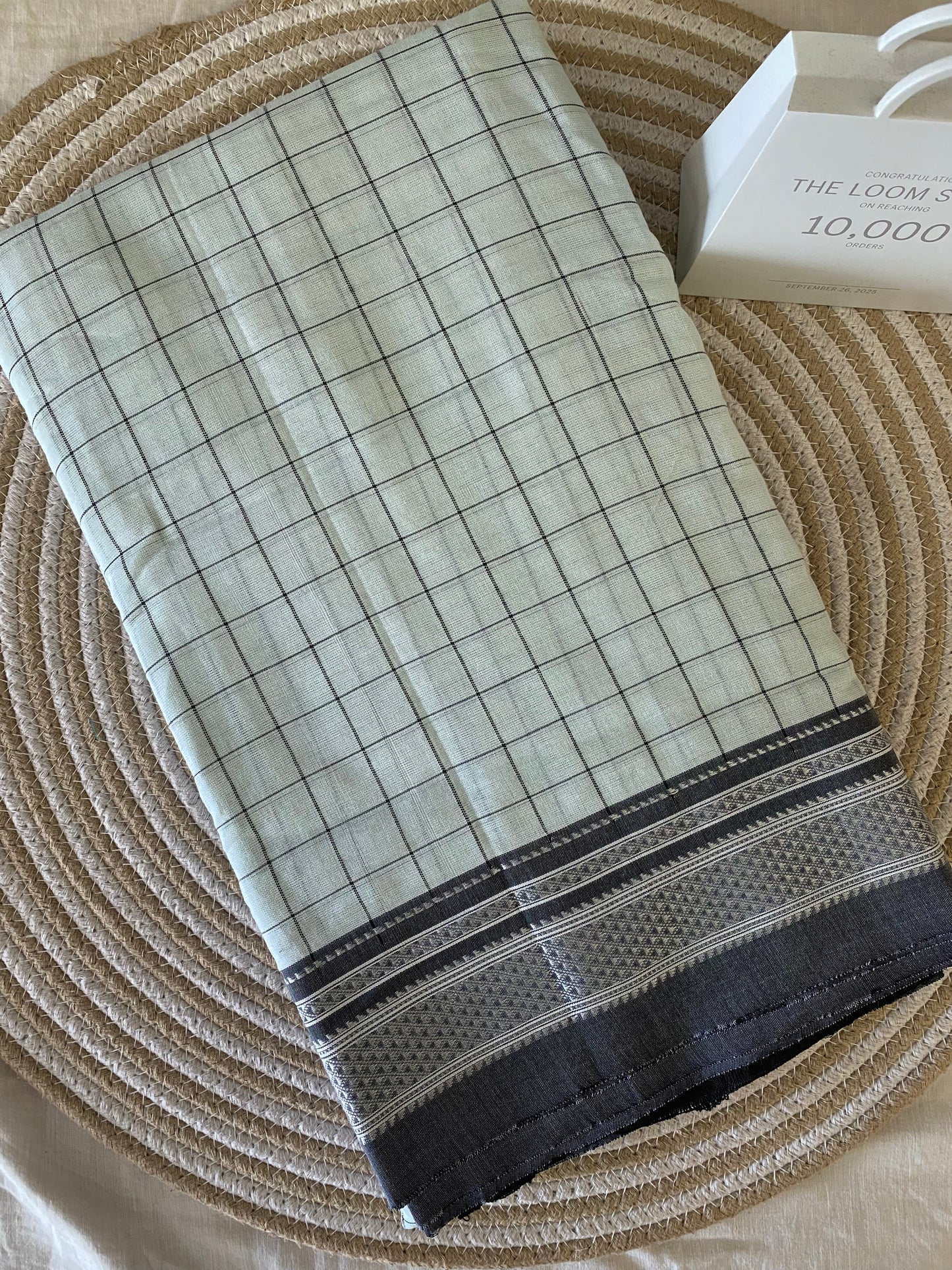 Ilkal Checks Handloom Saree 03