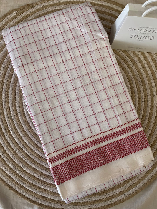 Ilkal Checks Handloom Saree 04
