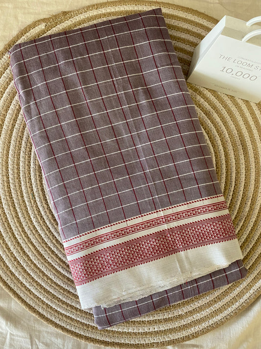 Ilkal Checks Handloom Saree 06