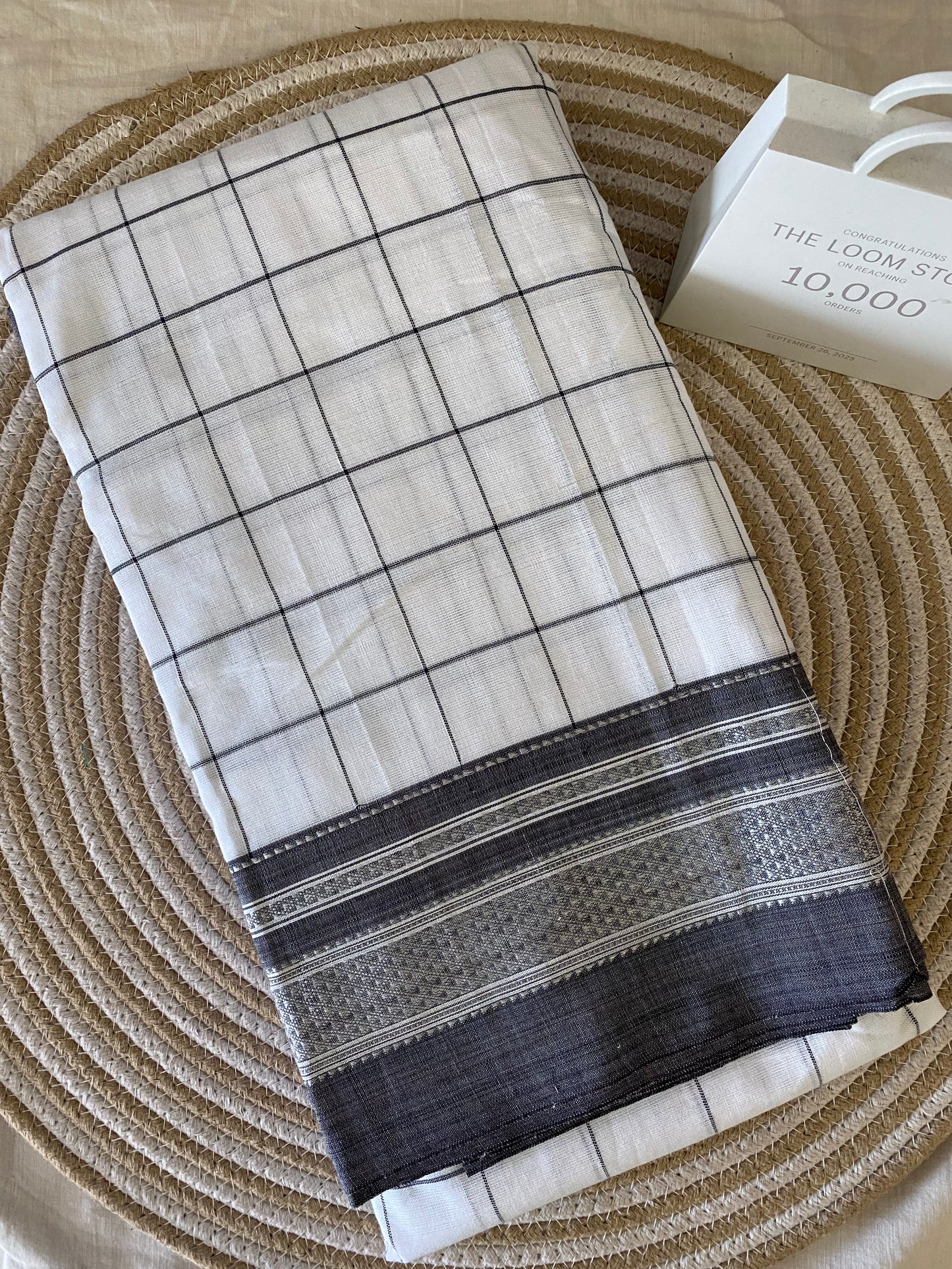Ilkal Checks Handloom Saree 08