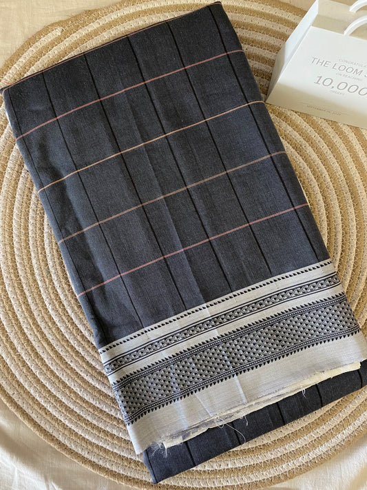Ilkal Checks Handloom Saree 11