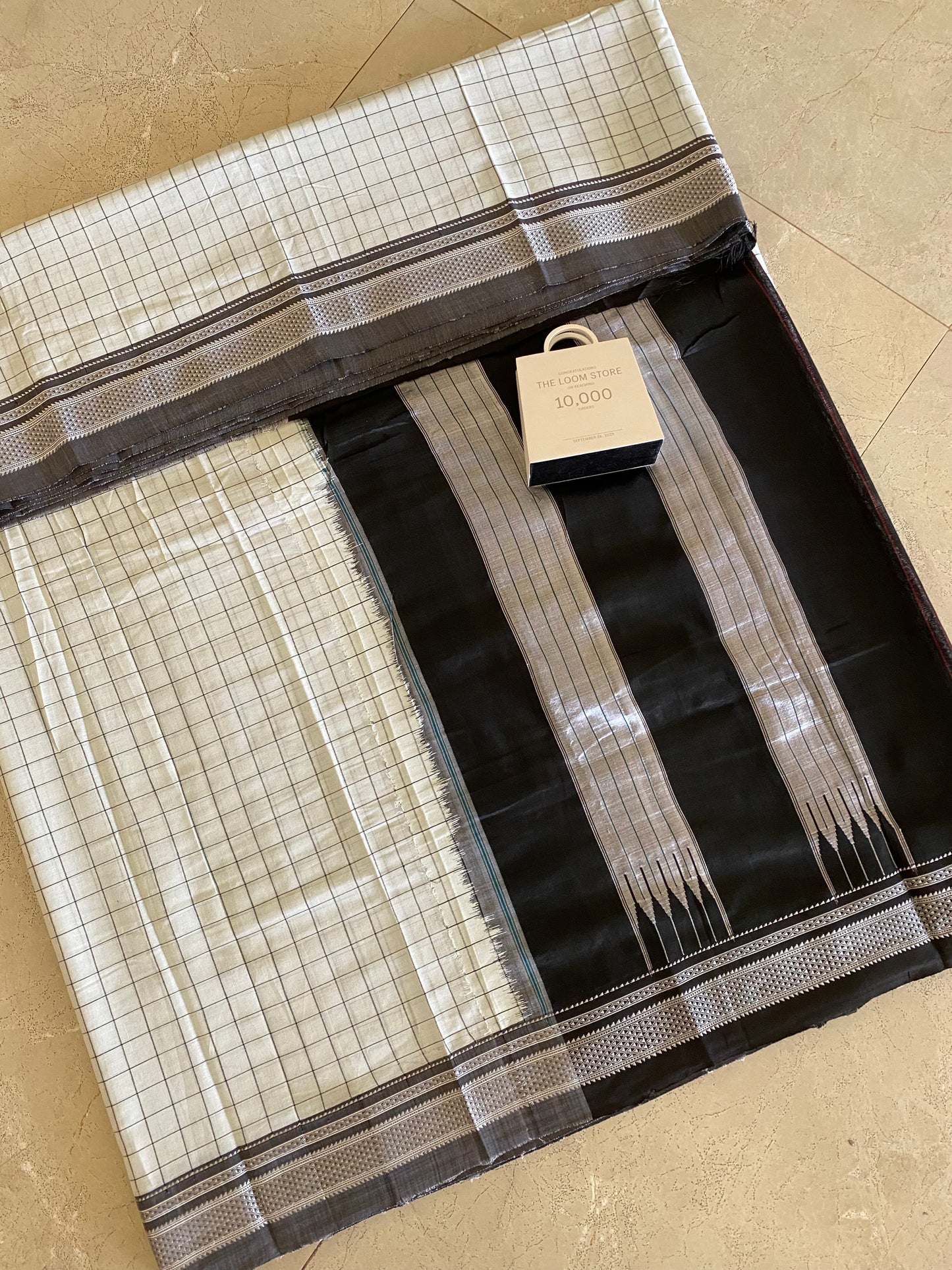 Ilkal Checks Handloom Saree 03